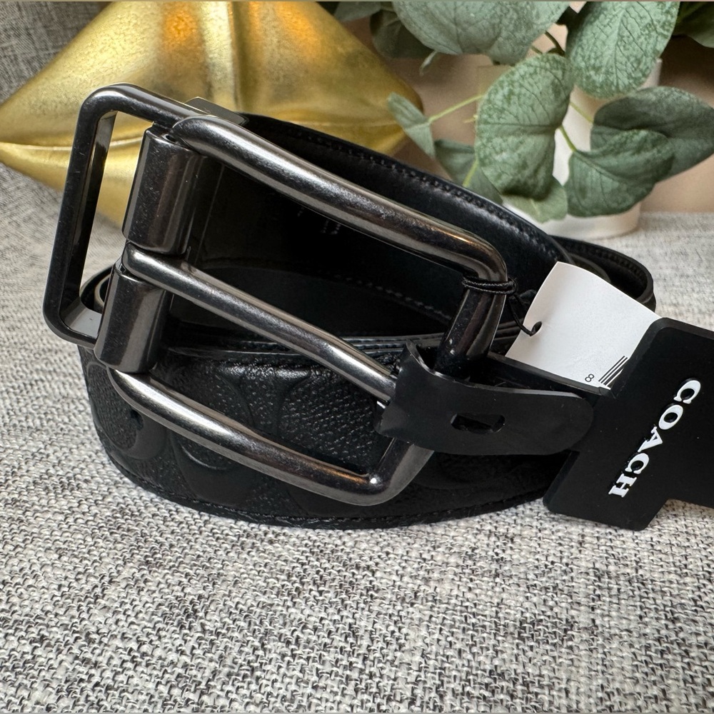 $149 COACH Harness Buckle Cut To Size Reversible Belt, 38Mm